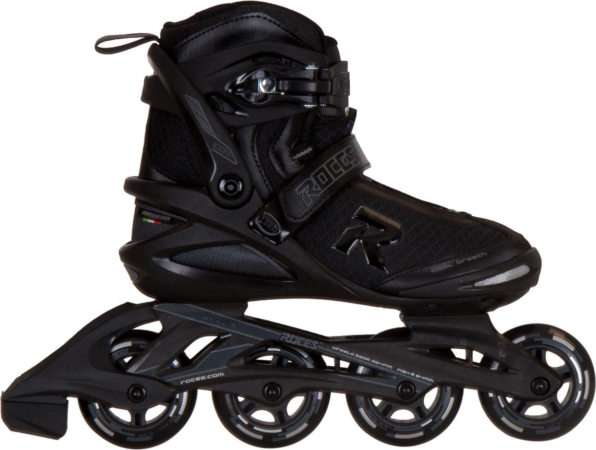Roces icon 80 skeelers volwassenen – 4x80mm wielen – fitness inline skates – zwart – maat 37