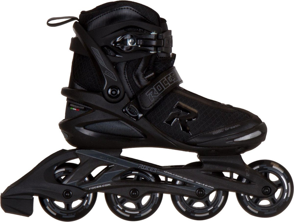 Roces icon 80 skeelers volwassenen – 4x80mm wielen – fitness inline skates – zwart – maat 38