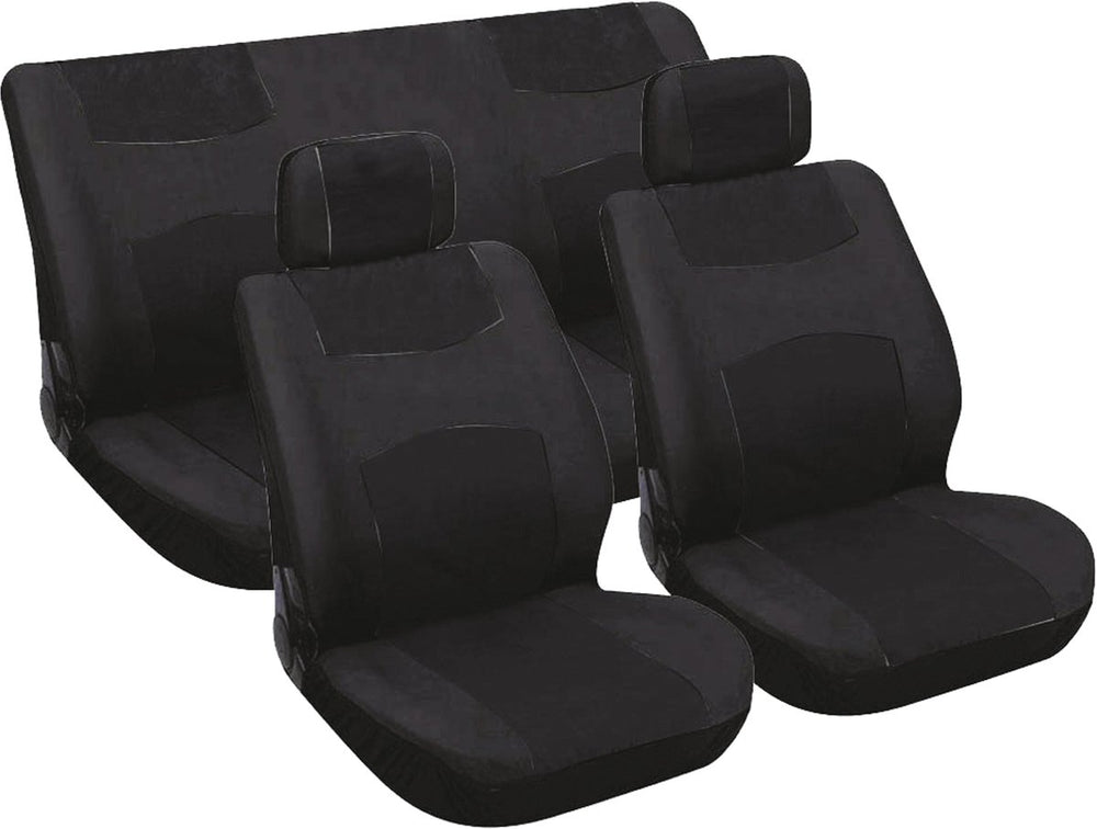 Carpoint stoelhoesset autostoel bekleding 6 delig universeel - zwart