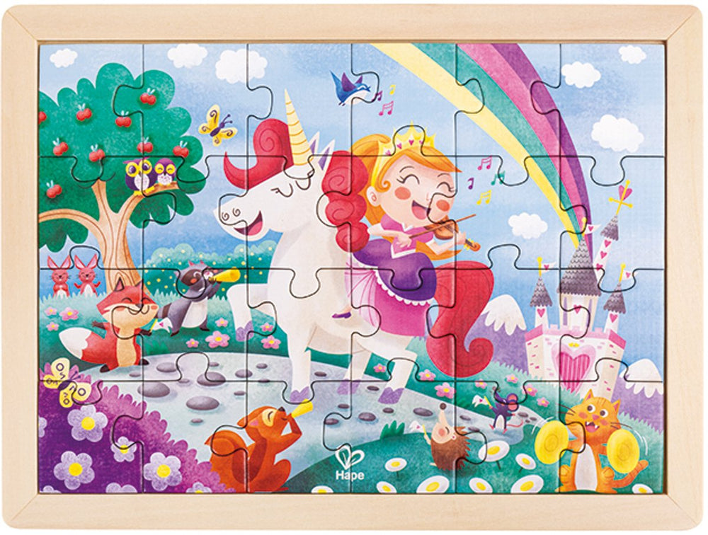 Hape eenhoorn vrienden puzzel