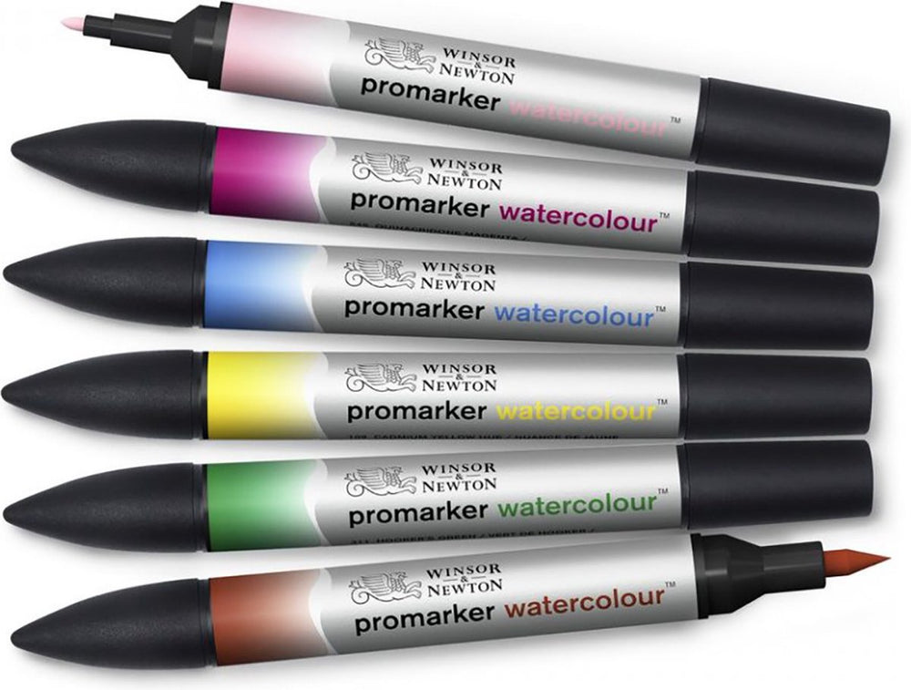 Winsor newton watercolour marker - brush pens set - floral tones - 6 stuks