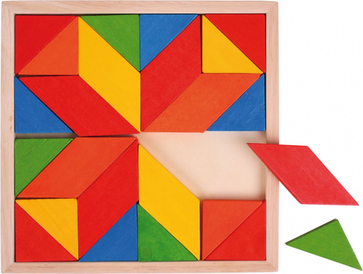 Bigjigs Houten Mozaïekpuzzel, 24dlg.