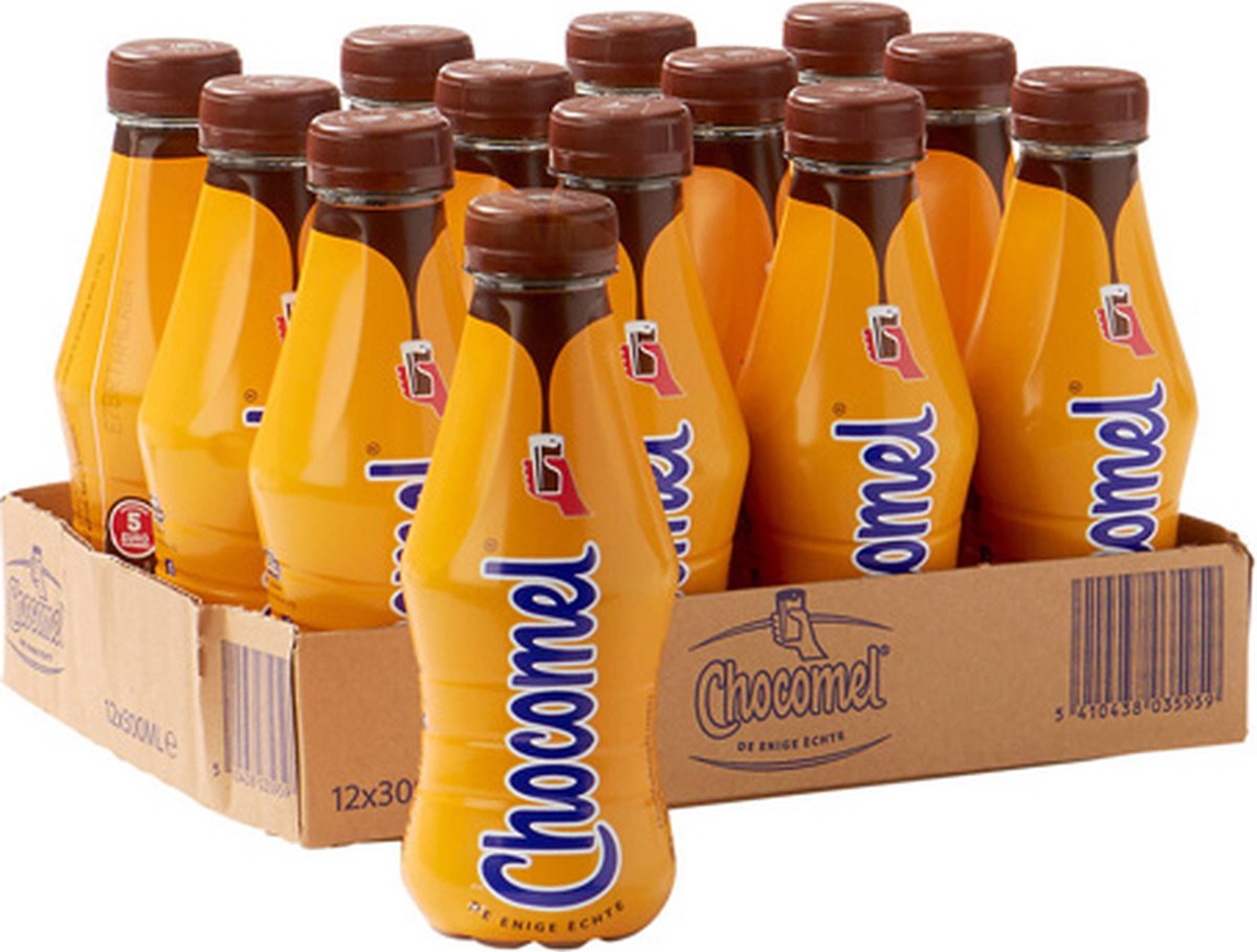 Chocomel – chocolademelk – pet flesjes – 12 x 300 ml – voordeelverpakking