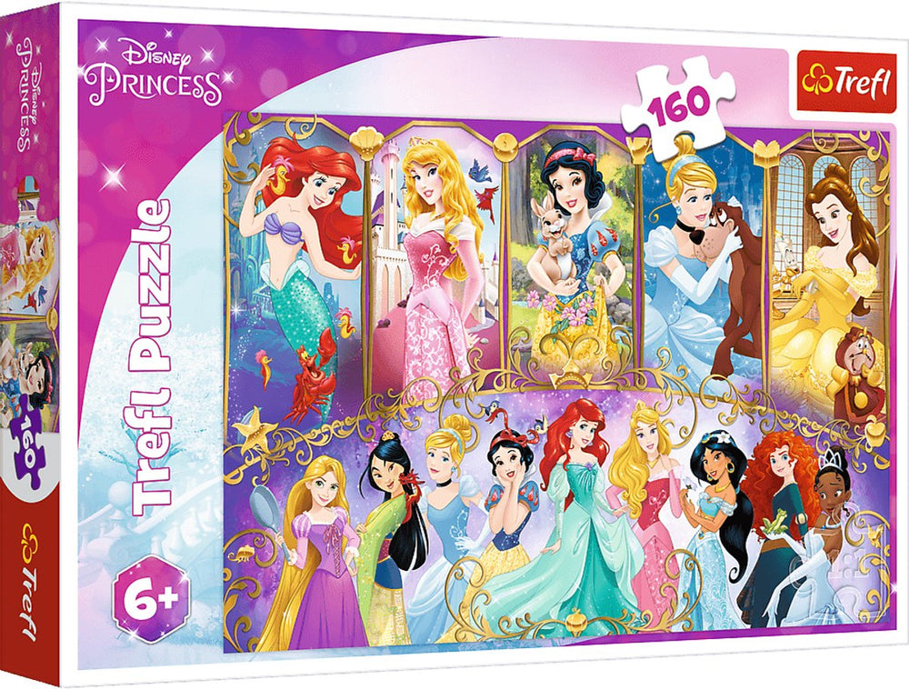 Trefl disney princess puzzel - 160 stukjes - karton - kinderpuzzel.