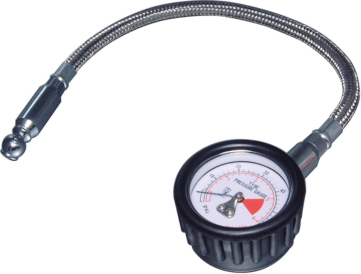 professionele bandenspanningsmeter analoog zilver zwart