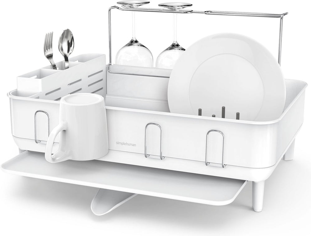 Simplehuman - afdruiprek luxe - wit - roestvast staal