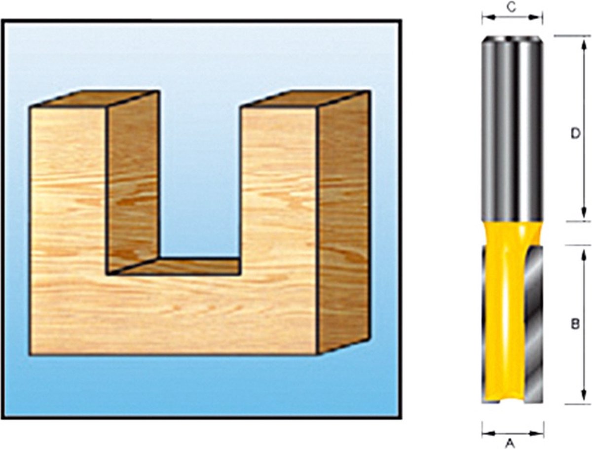 Makita d-09282 freesbit groeffrees s 6mm 10x25mm