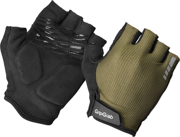 Gripgrab - explr padded korte vinger zomer fietshandschoenen met padding - unisex - olijf groen xs