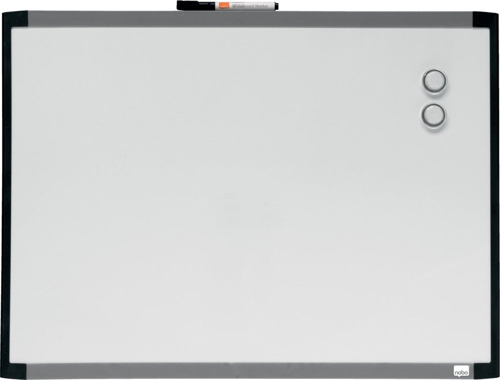 Nobo magnetisch whiteboard - 58,5 x 43cm - inclusief montageset, magneten en markers - wit
