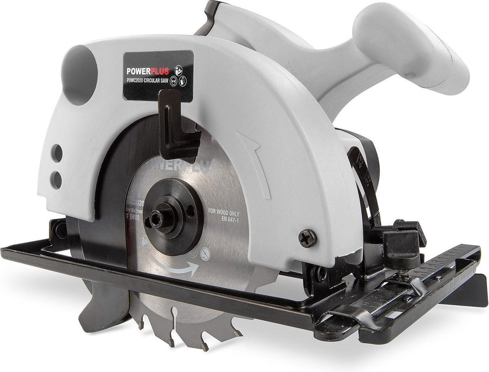 Powerplus elektrische cirkelzaag powc2020 - 800w compact gereedschap, ø140mm - zijgeleider - met 1 acc.