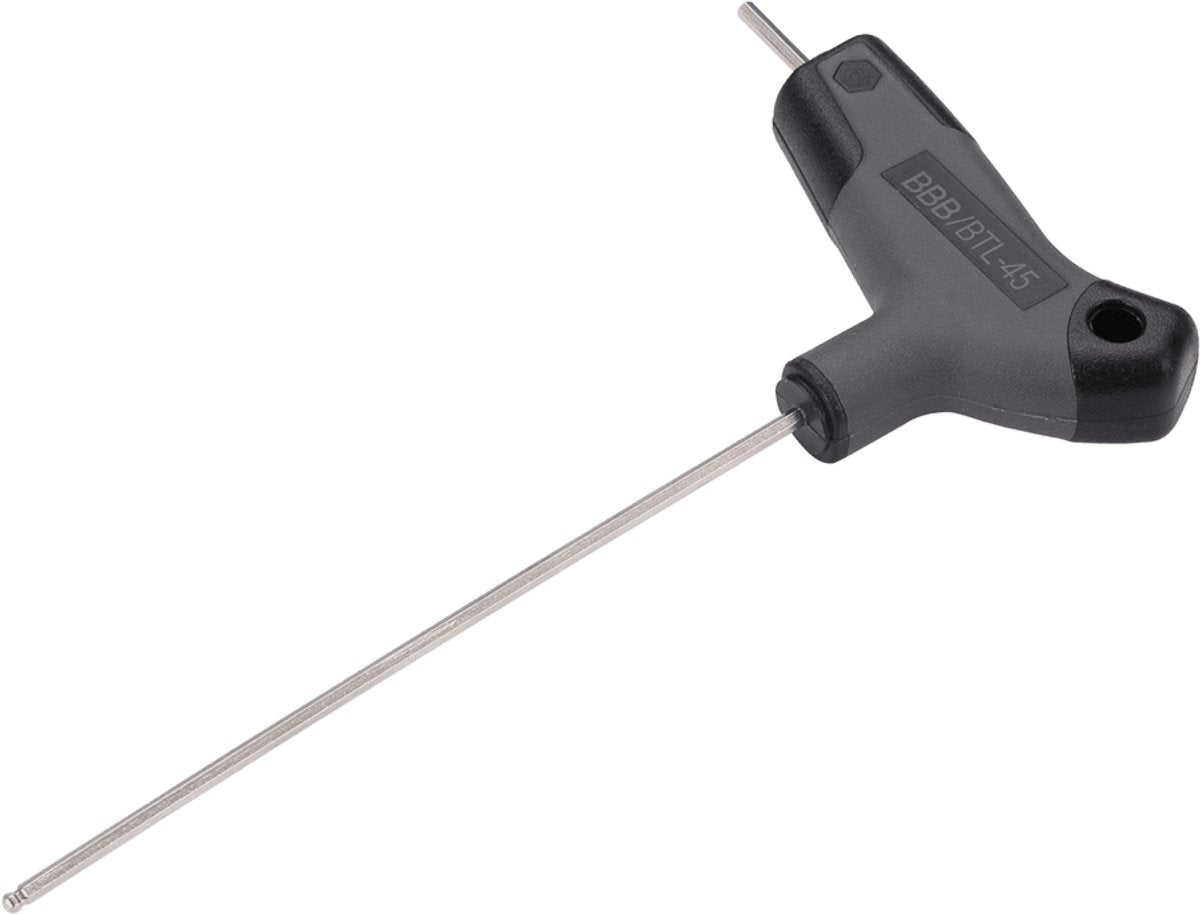 Bbb cycling hex-t 2 mm - inbussleutel met t-hendel - professioneel fietsgereedschap - ergonomisch - kogelkop - btl-45