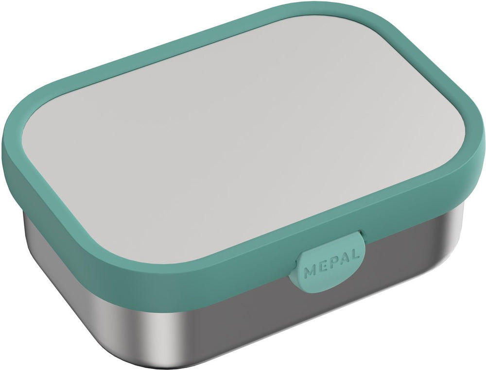 Mepal rvs bento lunchbox campus - 750 ml - broodtrommel met vakjes voor kinderen - geschikt voor 4 boterhammen - lunchbox rvs - cool mint