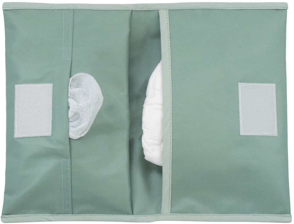 Kipkep napper luier-etuitje - pale green - luiers en doekjes to go - rpet - wasbaar - gecoat - groen