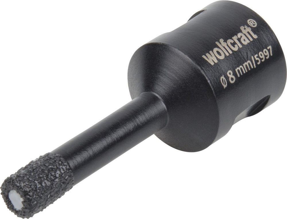 Wolfcraft - diamantboor 8mm voor haakse slijper - tegelboor diamant - 5997000
