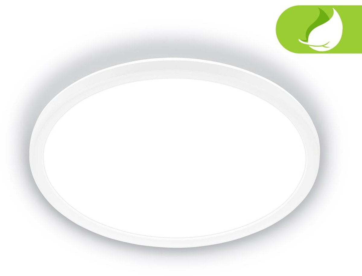 Briloner tava a - led plafonniere - ultra energiezuinig - plafondlamp met achtergrondverlichting - 11w - 4.000 k - 2.400 lm - eek a - ø29 - wit