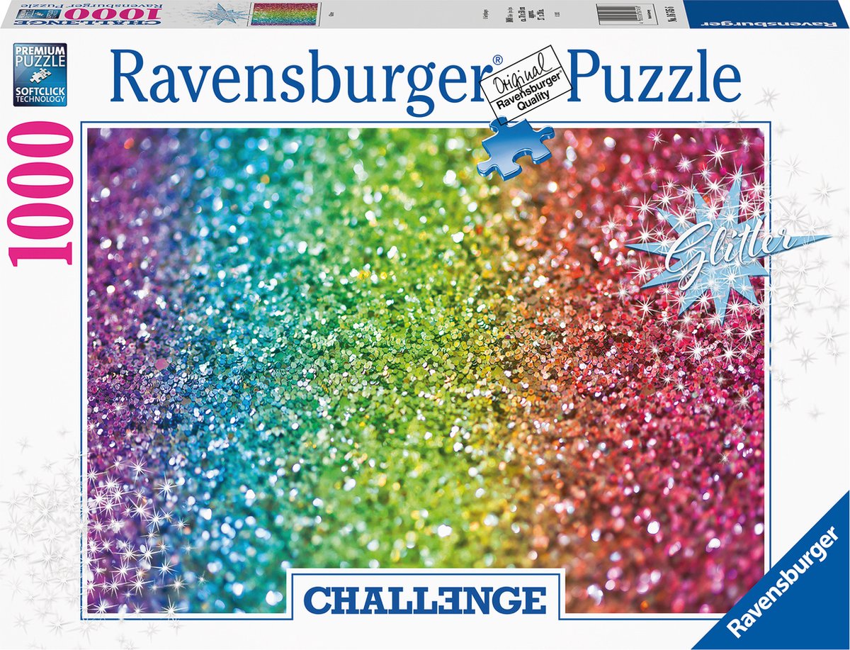 Ravensburger puzzeluitdaging glitter 1000 stukjes