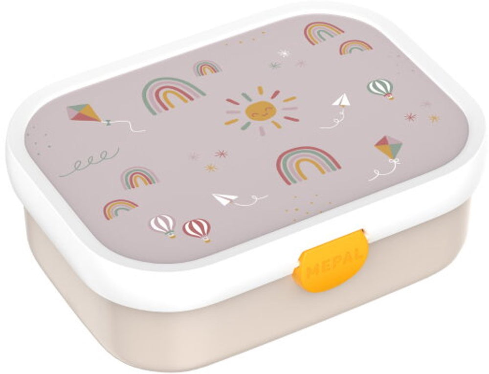 Mepal lunchbox campus - 750 ml - broodtrommel met vakjes voor kinderen - geschikt voor 4 boterhammen - sunshine rainbow