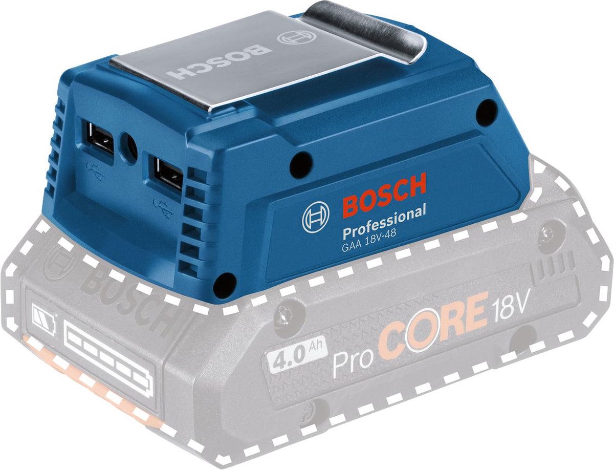 Bosch blauw bosch professional gaa 18v-48 usb-oplaadadapter - 06188000l6