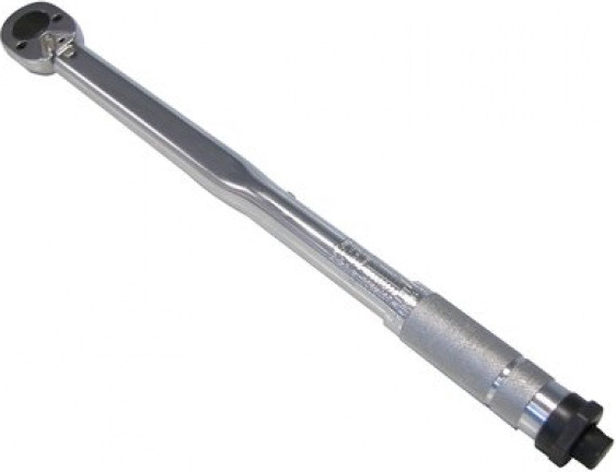 Carpoint momentsleutel – instelbaar van 40-210nm – vergrendelbare afstelling in handgreep - zowel links als rechts draaiend - 1 2“ drive – schaal in newton meter meter kilogram – in stevige beschermende kunststof koker - lengte 46cm