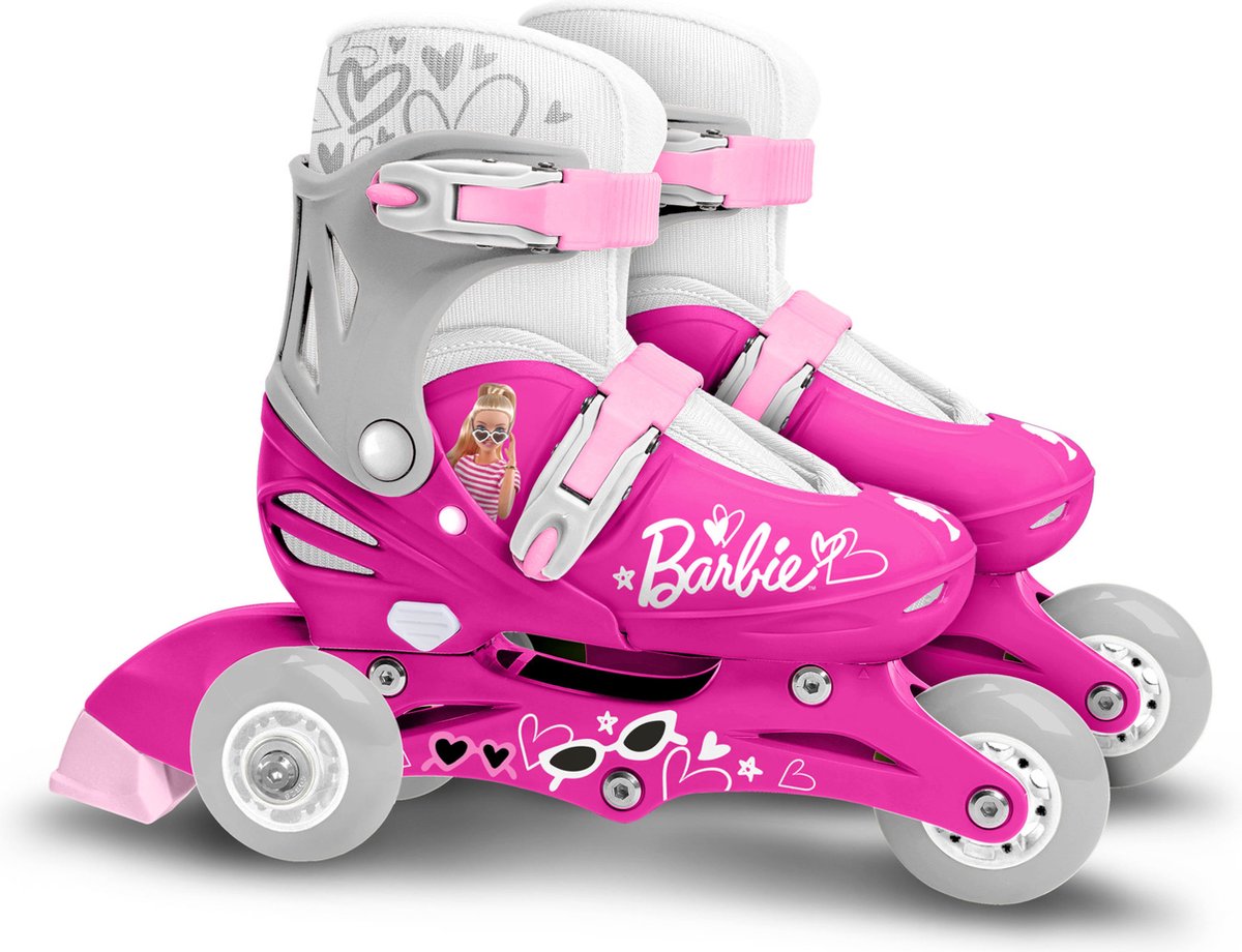 Mattel 2-in-1 Skates Hardboot Verstelbaar Roze Wit maat 27-30