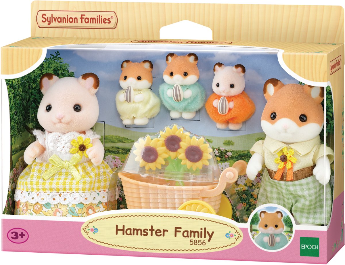 Sylvanian families 5856 familie hamster- 5 fluweelzachte speelfiguren