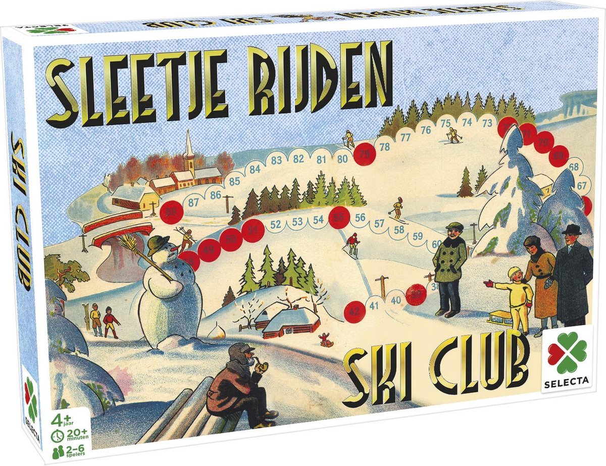 Selecta bordspel spellen van toen - sleetje rijden skiclub