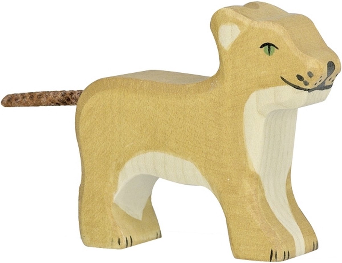 Holztiger houten leeuw klein