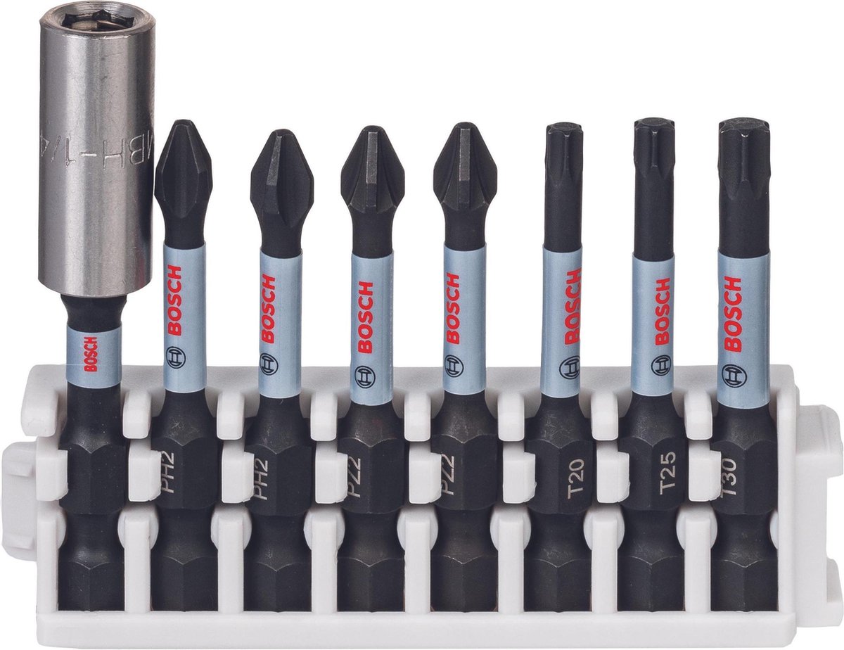 Bosch impact power bit 50mm, 8x, bithouder