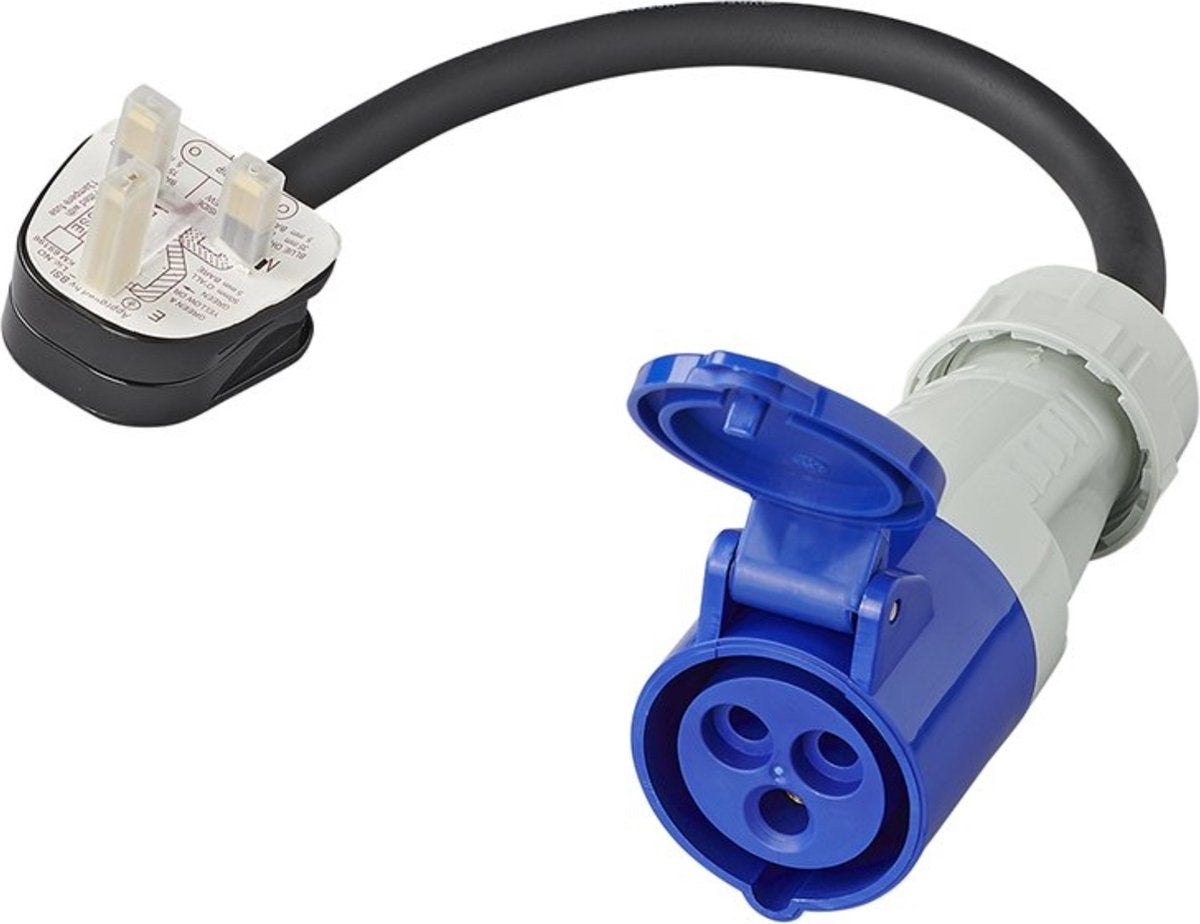 Proplus verloopkabel - 40 cm - uk stekker naar cee - ip44 - camping en boot