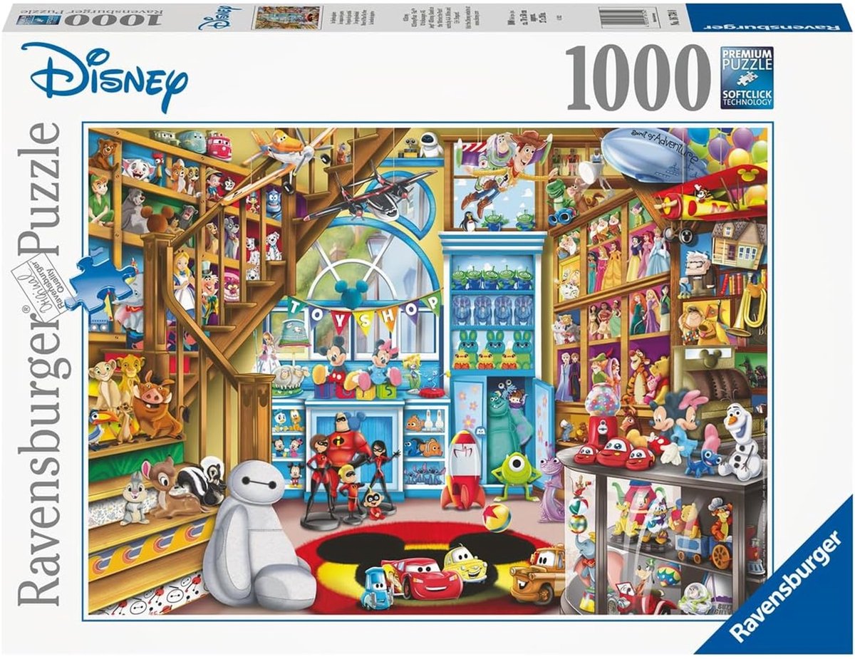 Ravensburger puzzel disney in de speelgoedwinkel - legpuzzel - 1000 stukjes