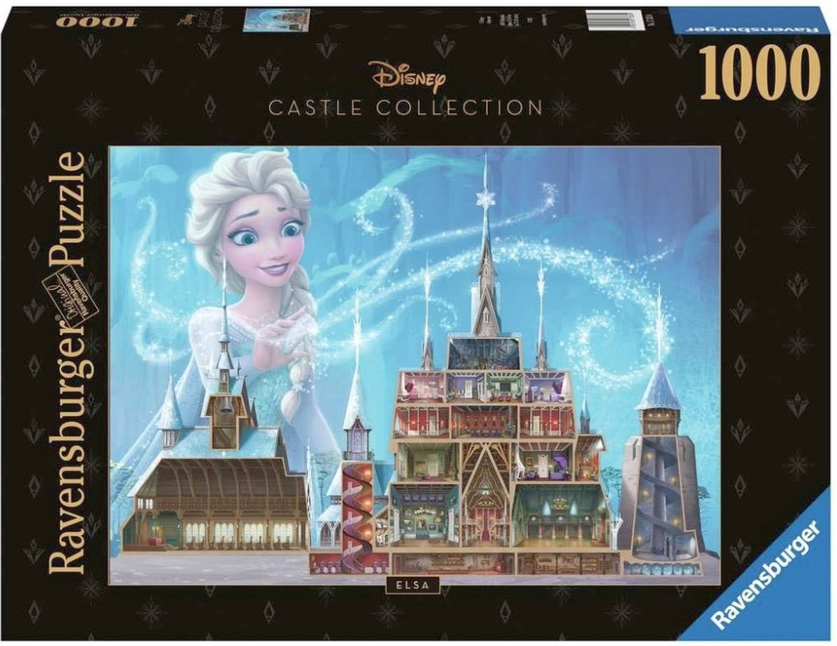 Ravensburger puzzel disney castles elsa - 1000 stukjes legpuzzel.