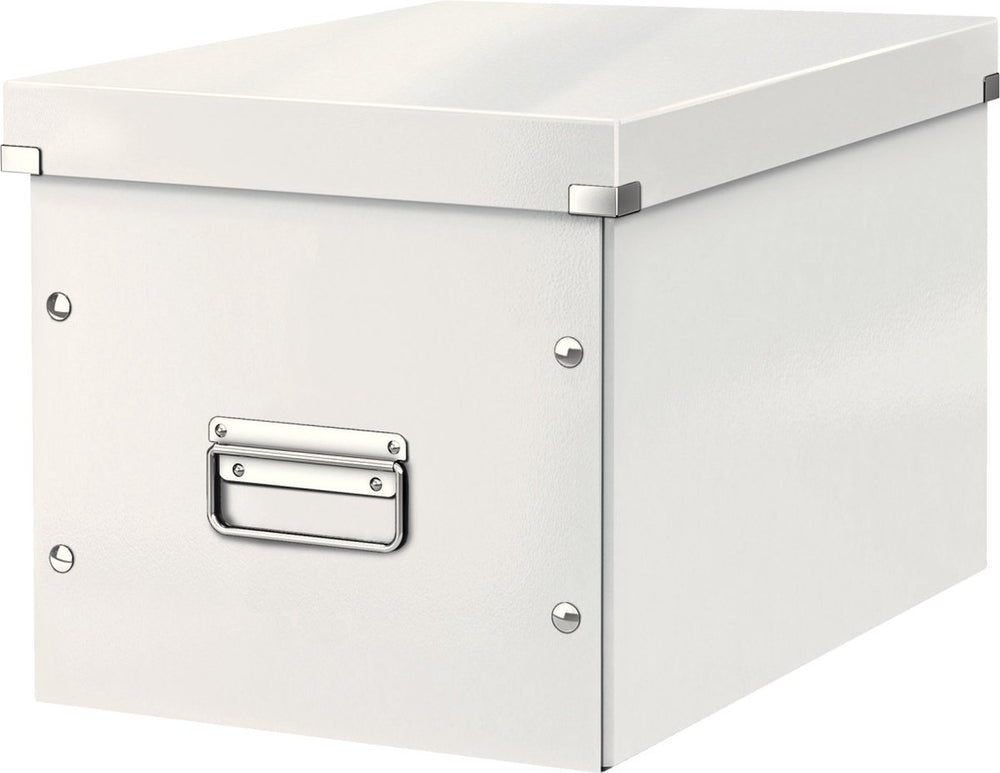 Leitz wow click store kubus grote opbergdoos - 80% gerecycled karton - 32 x 31 x 36 cm (bxhxd) - wit