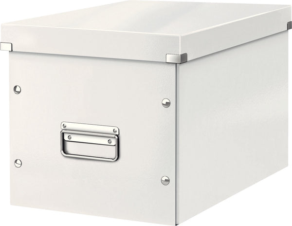 Leitz wow click store kubus grote opbergdoos - 80% gerecycled karton - 32 x 31 x 36 cm (bxhxd) - wit