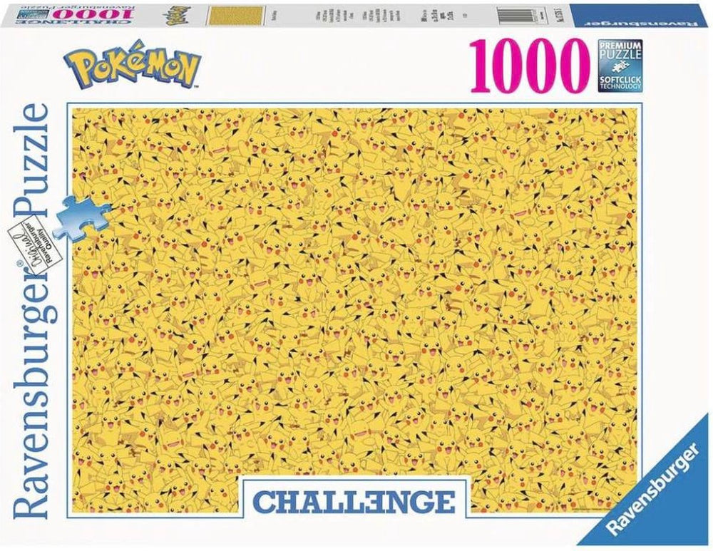 Ravensburger puzzel pikachu challenge - pokemon - 1000 stukjes.