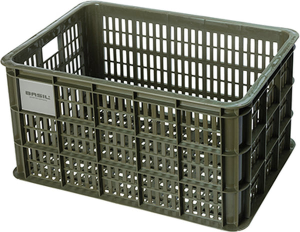 Caisse de vélo recyclée Basil Crate L 40,0 litres 39 x 49 x 26 cm - vert mousse
