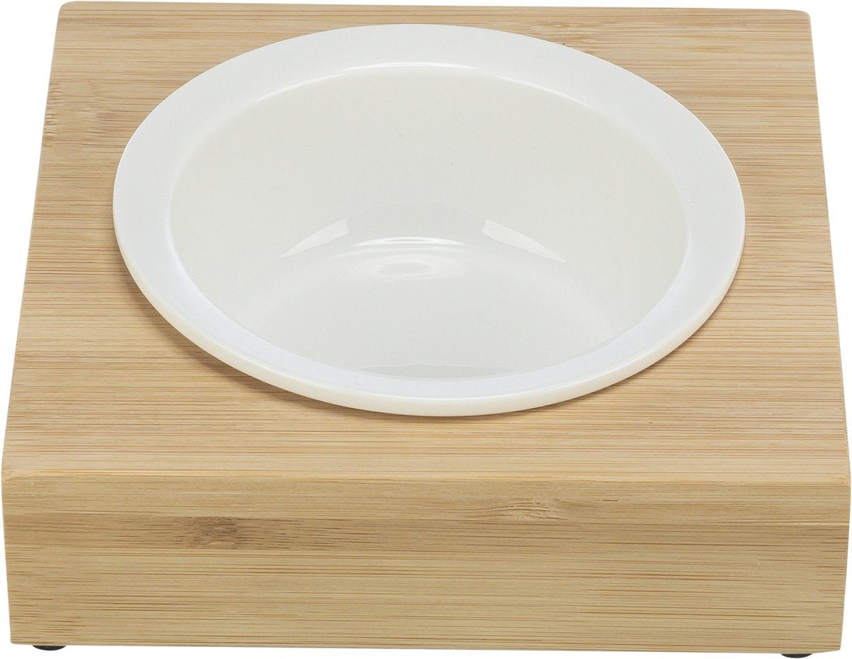 Trixie - voerbak waterbak - met houder - keramiek bamboe - 250 ml
