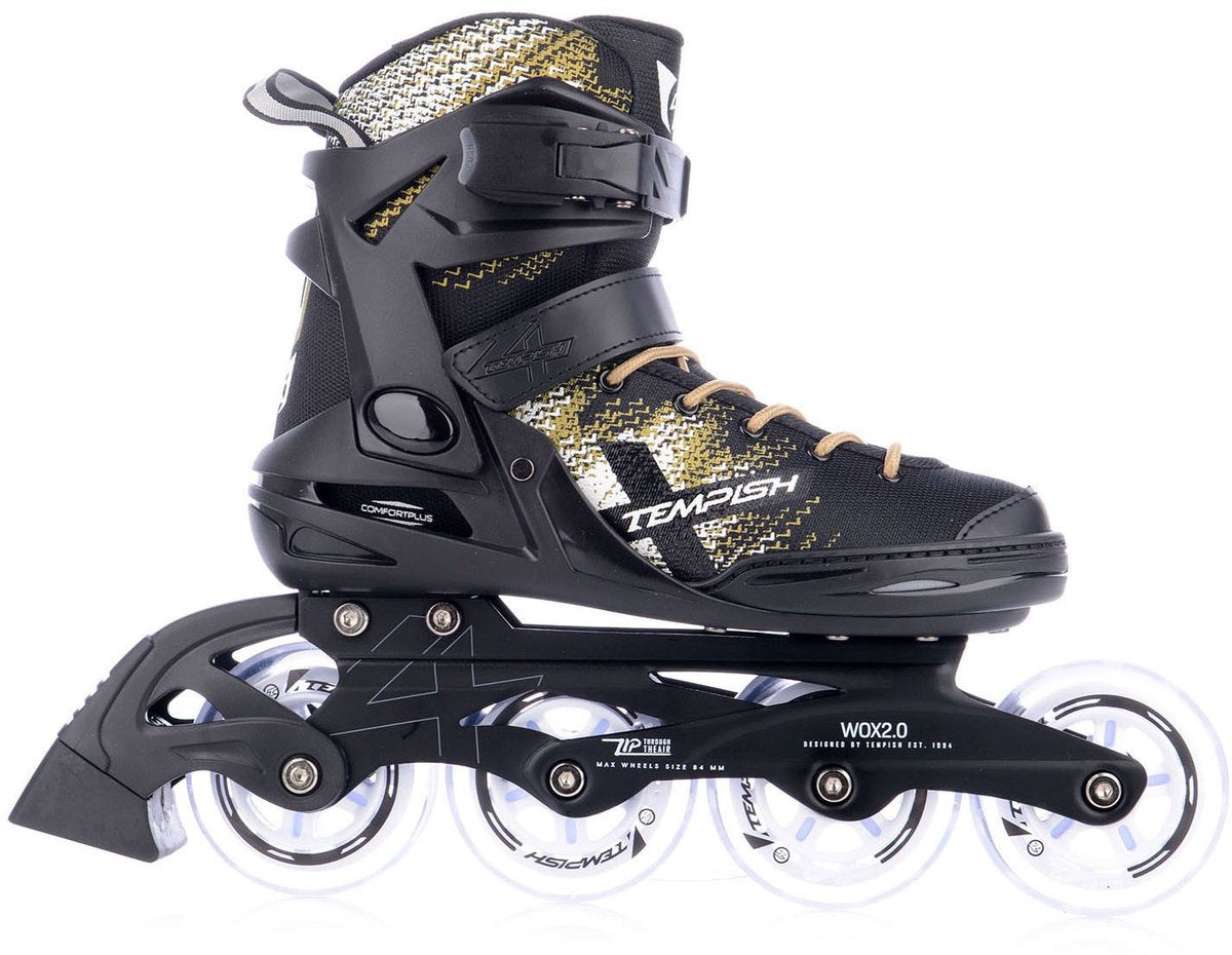 Tempish wox 2.0 84 skeelers - inline skates - dames - zwart goud - maat 37