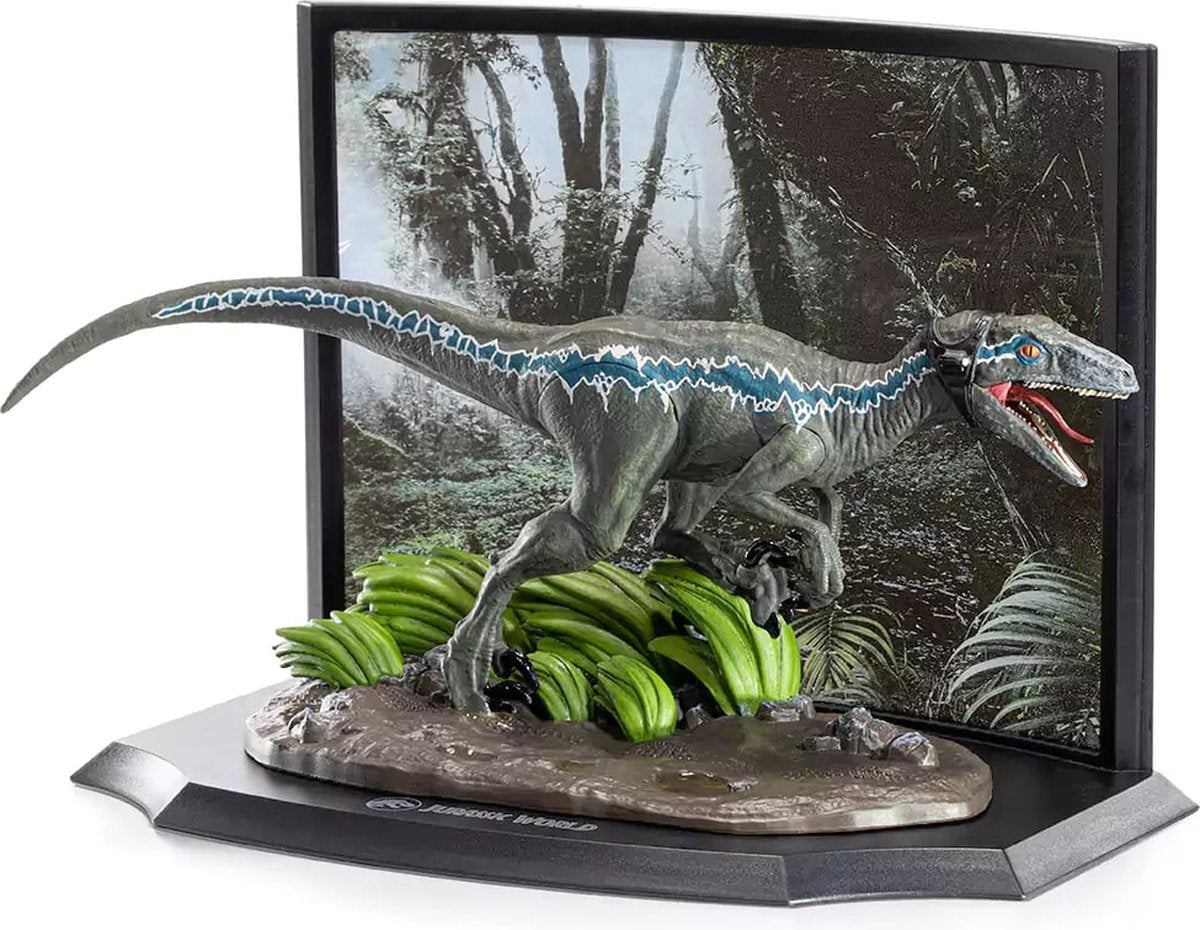Noble Collection Jurassic World: Velociraptor Blauw Diorama