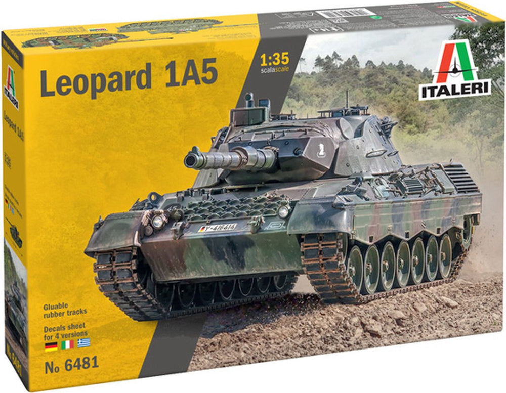Italeri modelbouwpakket militaire voertuigen - 6481 leopard 1a5 tank plastic - 1:35 - modelbouw