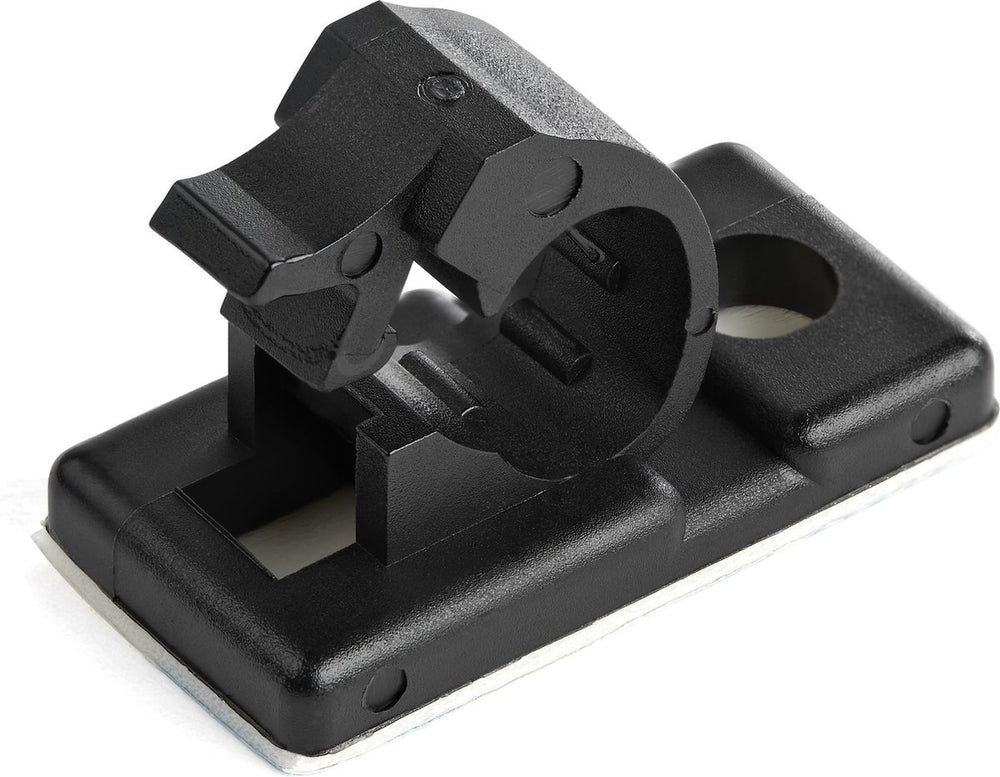 Startech .com 100 zelfklevende kabelmanagement clips, 5.5mm, zwart, netwerk ethernet bureau computer kabelbeheer, klevende kabelhouders, zelfklevende klem, nylon, ul 94v-2 brandklasse
