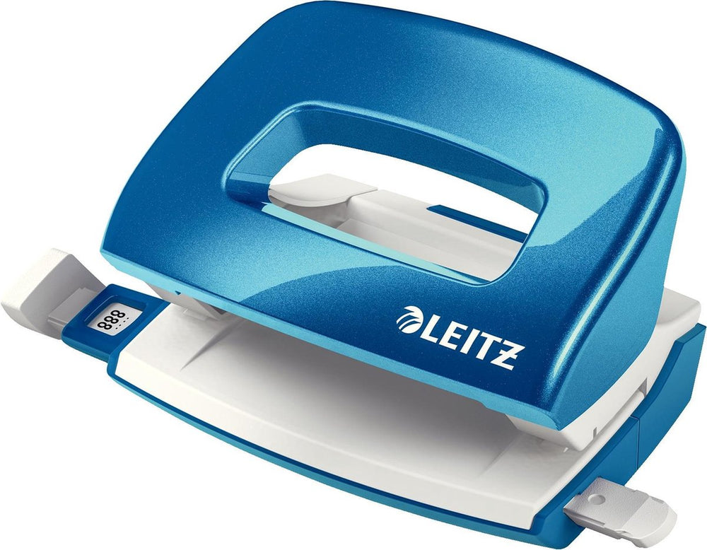 Leitz wow mini perforator - tot 10 vel - voor thuis - blauw