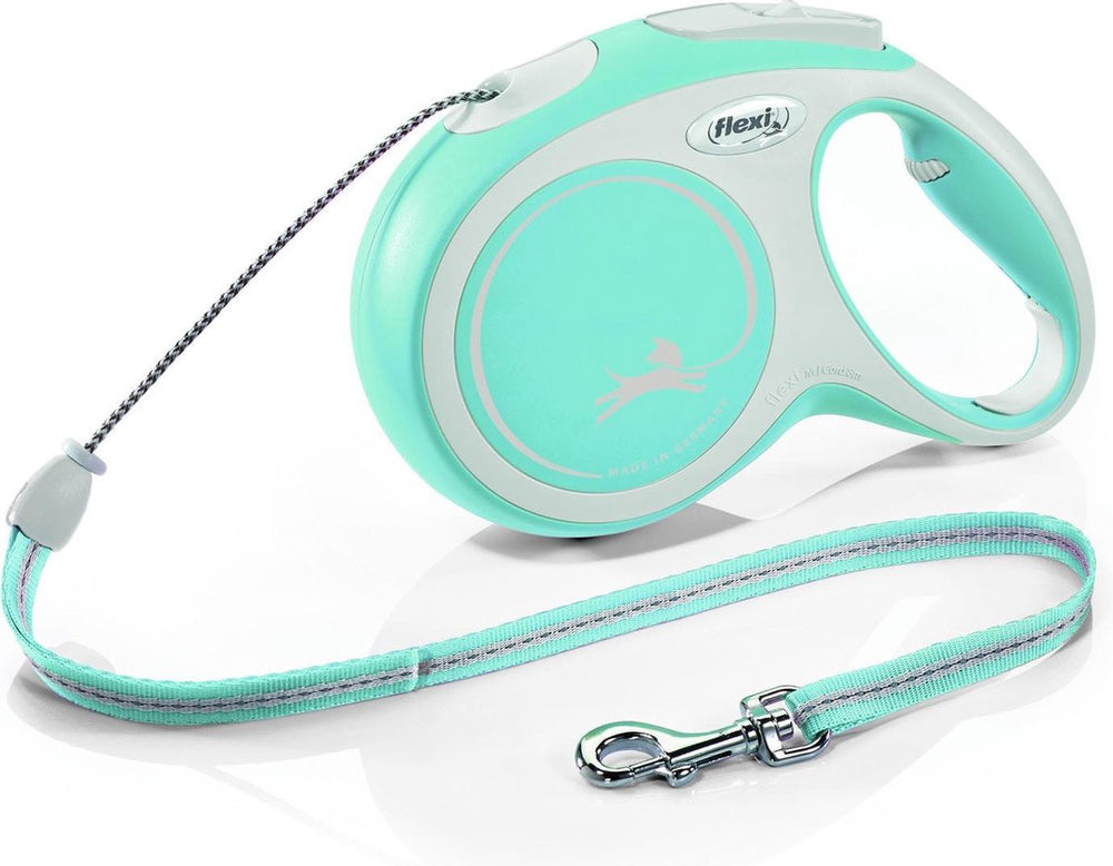 Flexi rollijn new comfort koord m lichtblauw lichtgrijs - hondenriem - 8 m