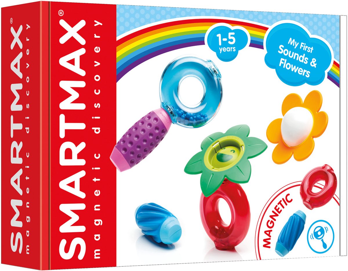 Smartmax my first sounds flowers - magnetische bloemen geluidjes - sensorische bouwset voor peuters - educatief speelgoed - vanaf 1 jaar