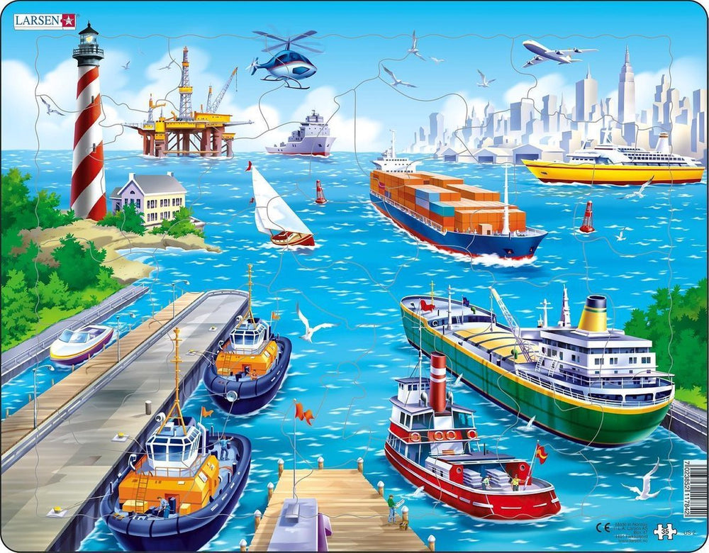 Larsen legpuzzel de haven , 35st.