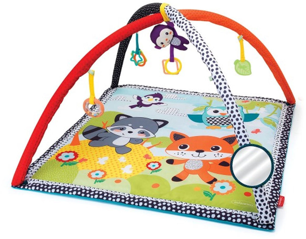 Infantino speelkleed safari activity gym met speelboog en speeltjes.