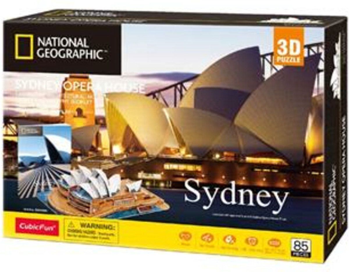 Kubieke leuke 3D-puzzel National Geographic Opera House Sydney