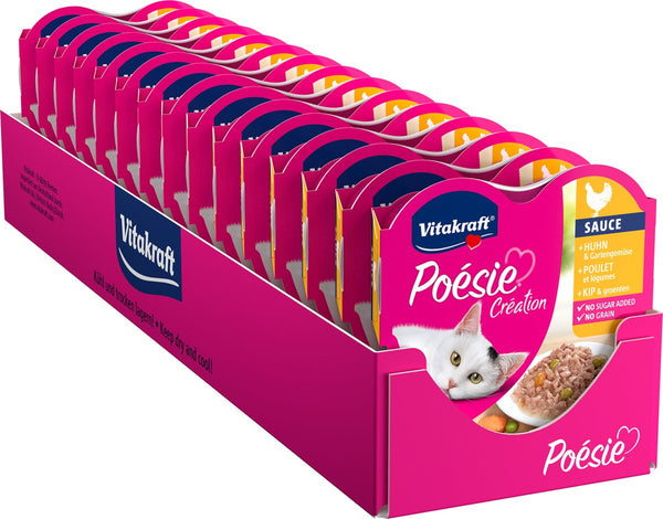 Vitakraft poésie® création kip en groente - natvoer - 15x85 gram