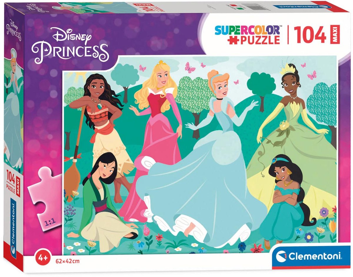 Clementoni maxipuzzel disney prinses, 104st.