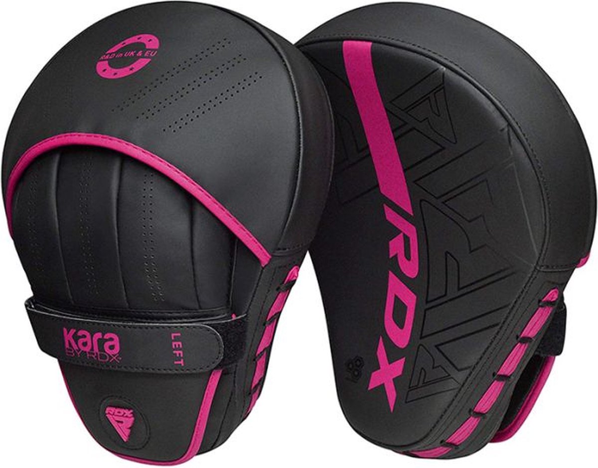 Rdx sports f6 kara focus mitts - stootkussens - bokspads - focus pads - roze - set