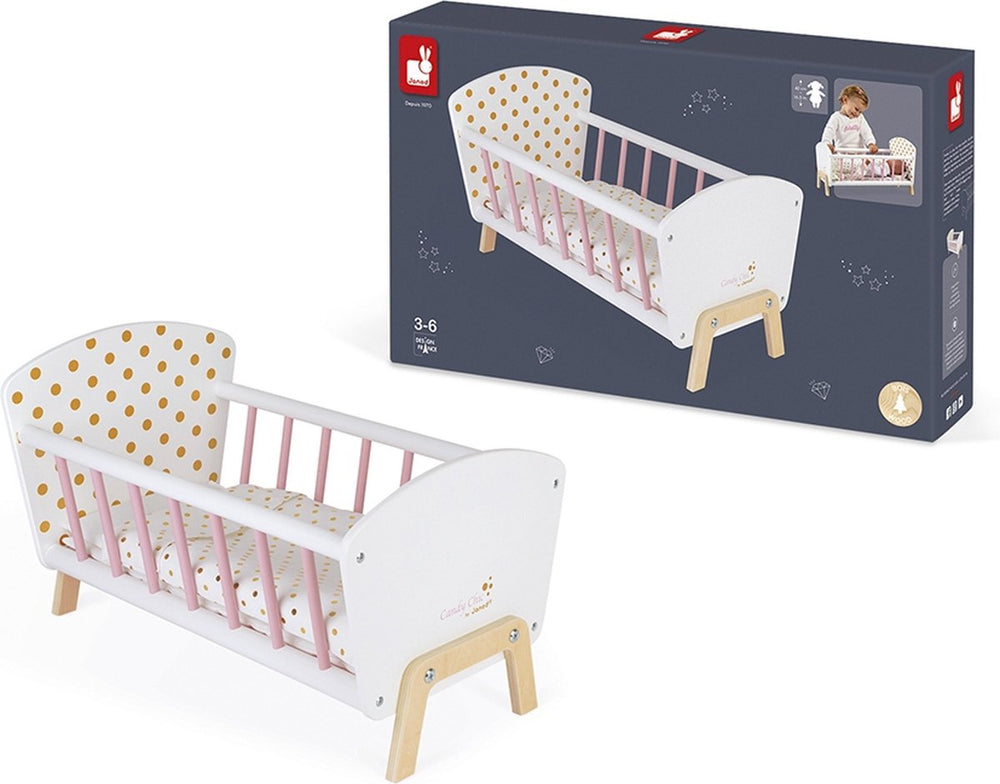 Janod - candy chic - houten poppenbed